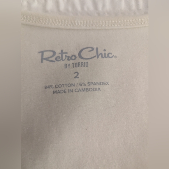 Torrid Retro Chic Whister White/ cream ivory Top 2x NWT - Picture 3 of 13